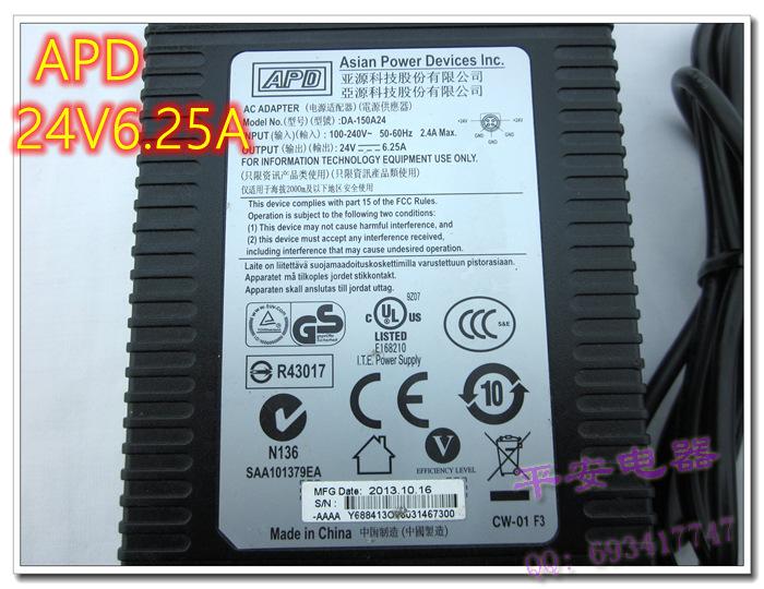 *Brand NEW* DA-150A24 APD 24V 6.25A AC DC Adapter POWER SUPPLY